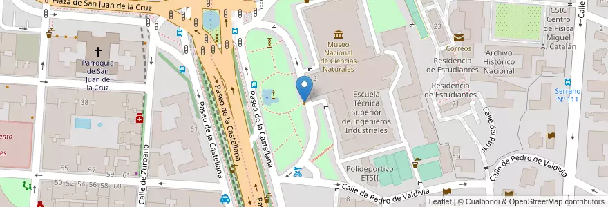 Mapa de ubicacion de Kiosco Bellas Artes en İspanya, Comunidad De Madrid, Comunidad De Madrid, Área Metropolitana De Madrid Y Corredor Del Henares, Madrid.