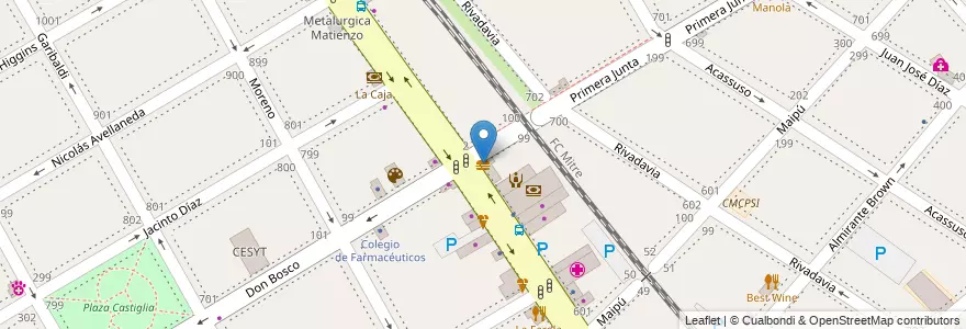 Mapa de ubicacion de Kiosco de Empanadas y Pizzas en Argentine, Province De Buenos Aires, Partido De San Isidro, San Isidro.