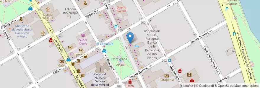 Mapa de ubicacion de Kiosco Facundo en Argentina, Provincia Di Río Negro, Departamento Adolfo Alsina, Viedma, Viedma.