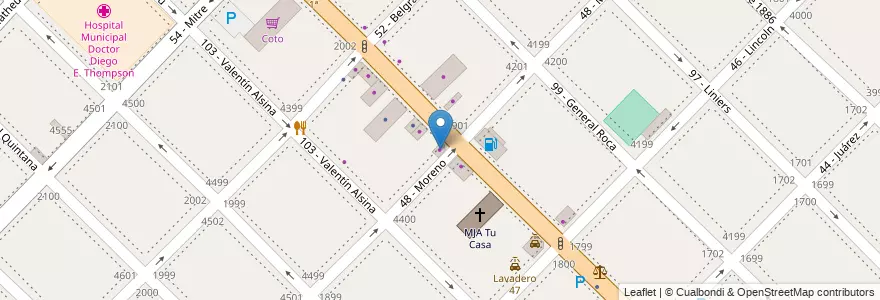 Mapa de ubicacion de Kiosco Fotocopias en Arjantin, Buenos Aires, Partido De General San Martín, Villa Lynch.