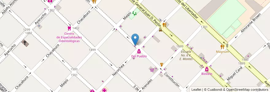 Mapa de ubicacion de Kiosco Fotocopias en 아르헨티나, 부에노스아이레스주, Partido De San Fernando, San Fernando.