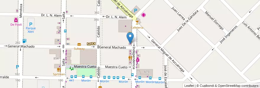 Mapa de ubicacion de Kiosco Nenucos en آرژانتین, استان بوئنوس آیرس, Partido De Morón, Morón.