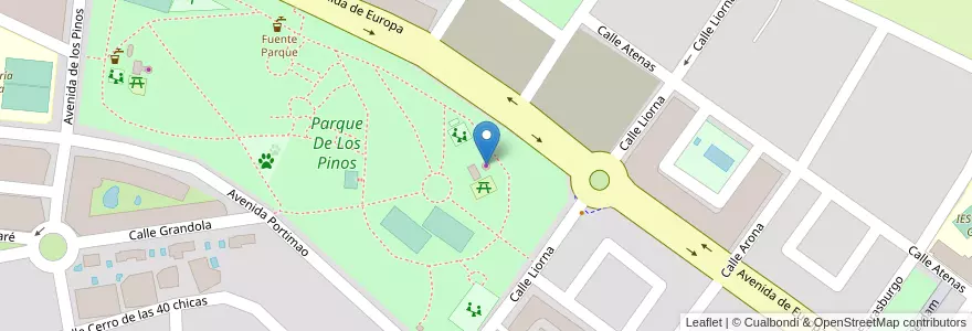 Mapa de ubicacion de Kiosco Parque en スペイン, アンダルシア州, Sevilla, Dos Hermanas.