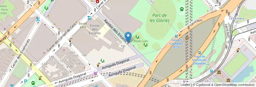 Mapa de ubicacion de Kiosk Naturam en Espanha, Catalunha, Barcelona, Barcelonès, Barcelona.