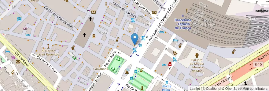 Mapa de ubicacion de Kiosko Burger en Espanha, Catalunha, Barcelona, Barcelonès, Barcelona.