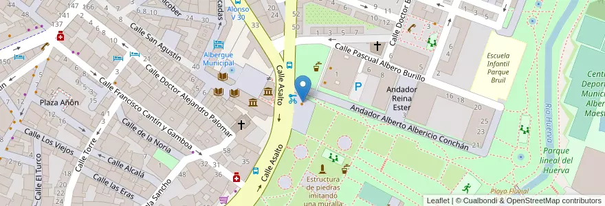Mapa de ubicacion de Kiosko del Parque Bruil en 西班牙, Aragón, 萨拉戈萨, Zaragoza, 萨拉戈萨.