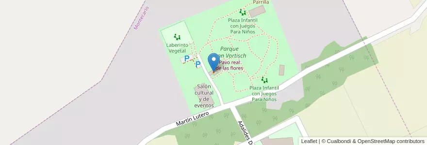 Mapa de ubicacion de Kiosko del Parque - Entrada al laberinto en Argentine, Misiones, Departamento Montecarlo, Municipio De Montecarlo.