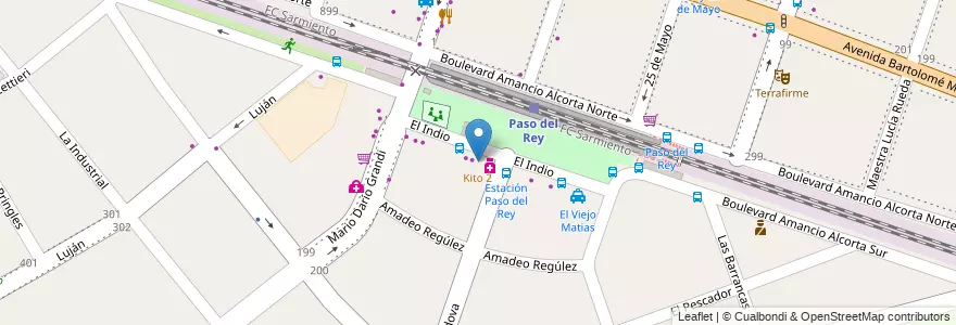 Mapa de ubicacion de Kito 2 en 阿根廷, 布宜诺斯艾利斯省, Partido De Merlo, Merlo.