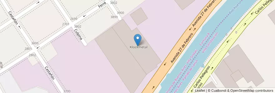Mapa de ubicacion de Klockmetal, Villa Soldati en Argentina, Autonomous City Of Buenos Aires, Autonomous City Of Buenos Aires.