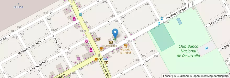 Mapa de ubicacion de Knock Out's Gym en Argentina, Buenos Aires, Partido De San Isidro, Martínez.