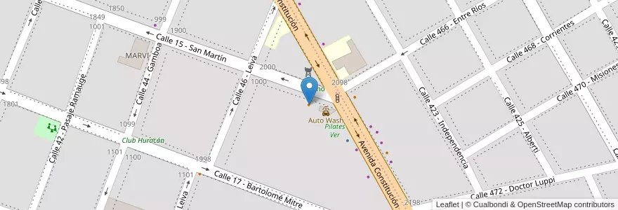 Mapa de ubicacion de Koben en Arjantin, Buenos Aires, Partido De Luján.