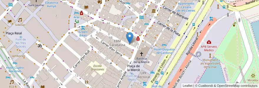 Mapa de ubicacion de KOKU KITCHEN en 스페인, Catalunya, Barcelona, Barcelonès, 바르셀로나.