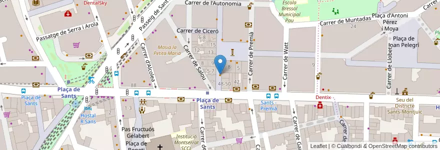 Mapa de ubicacion de Kop de mà en Spanien, Katalonien, Barcelona, Barcelonès, Barcelona.