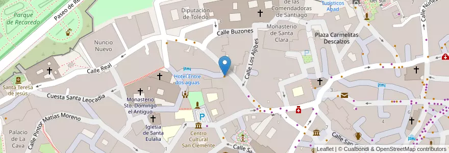 Mapa de ubicacion de Korokke Croquetería Gastrobar en スペイン, カスティーリャ＝ラ・マンチャ州, Toledo, Toledo, Toledo.