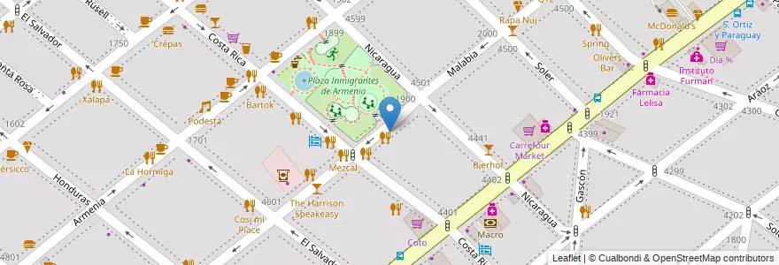 Mapa de ubicacion de Krishna Veggie, Palermo en آرژانتین, Ciudad Autónoma De Buenos Aires, Buenos Aires, Comuna 14.