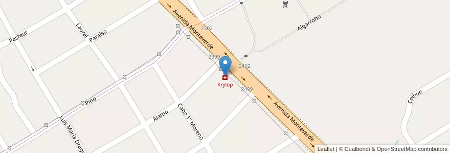 Mapa de ubicacion de Krylop en Arjantin, Buenos Aires, Partido De Almirante Brown, Malvinas Argentinas.