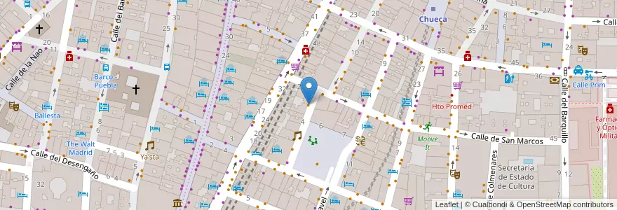Mapa de ubicacion de Kungfu Noodle en スペイン, マドリード州, Comunidad De Madrid, Área Metropolitana De Madrid Y Corredor Del Henares, Madrid.