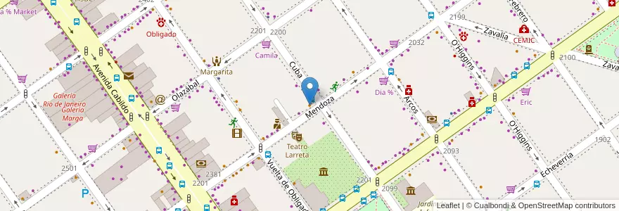 Mapa de ubicacion de Kuos, Belgrano en Argentinië, Ciudad Autónoma De Buenos Aires, Buenos Aires, Comuna 13.