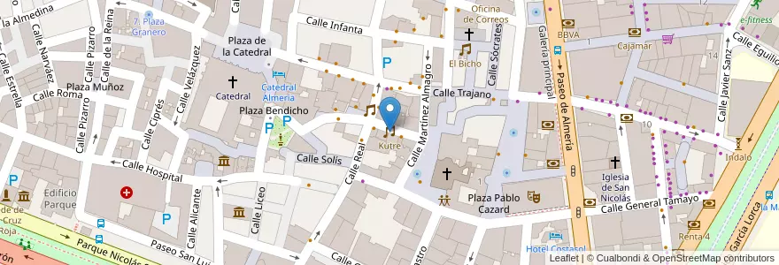 Mapa de ubicacion de Kutre en スペイン, アンダルシア州, アルメリア, アルメリア.