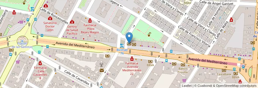 Mapa de ubicacion de Kutxa Bank en İspanya, Comunidad De Madrid, Comunidad De Madrid, Área Metropolitana De Madrid Y Corredor Del Henares, Madrid.