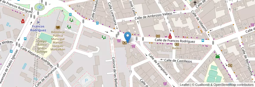 Mapa de ubicacion de Kutxa Bank en Sepanyol, Comunidad De Madrid, Comunidad De Madrid, Área Metropolitana De Madrid Y Corredor Del Henares, Madrid.
