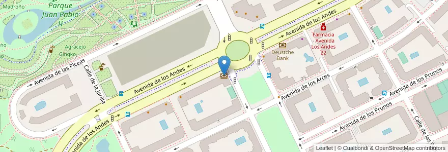 Mapa de ubicacion de Kutxa Bank en Espanha, Comunidade De Madrid, Comunidade De Madrid, Área Metropolitana De Madrid Y Corredor Del Henares, Madrid.
