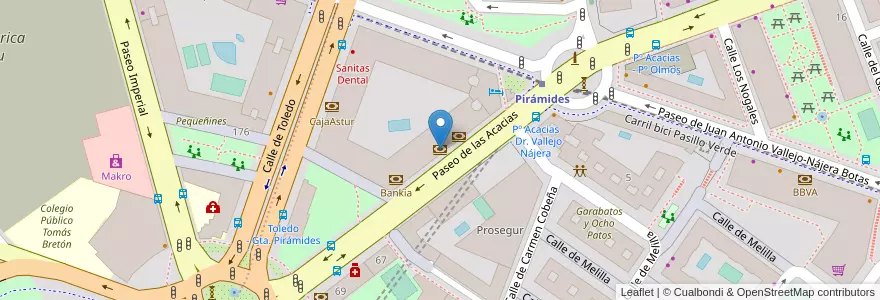 Mapa de ubicacion de Kutxabank en Испания, Мадрид, Мадрид, Área Metropolitana De Madrid Y Corredor Del Henares, Мадрид.