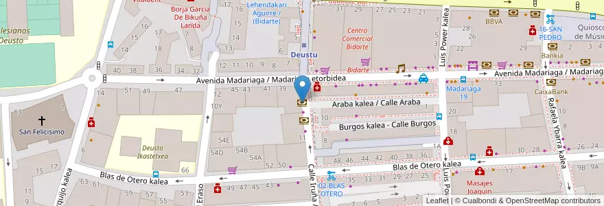 Mapa de ubicacion de Kutxabank en Sepanyol, Castilla Y León, Salamanca, Campo De Salamanca, Salamanca.