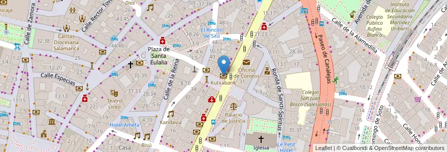 Mapa de ubicacion de Kutxabank en Espagne, Aragon, Saragosse, Zaragoza, Saragosse.