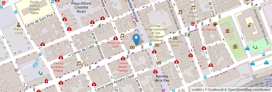 Mapa de ubicacion de Kutxabank en 西班牙, 巴斯克, 比斯开, Bilboaldea.
