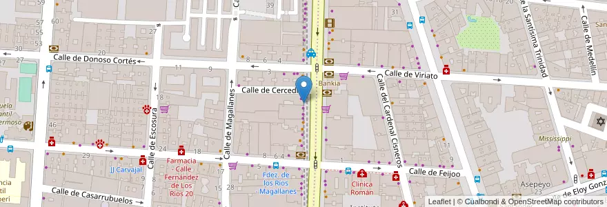 Mapa de ubicacion de Kutxabank en Spanien, Autonome Gemeinschaft Madrid, Autonome Gemeinschaft Madrid, Área Metropolitana De Madrid Y Corredor Del Henares, Madrid.
