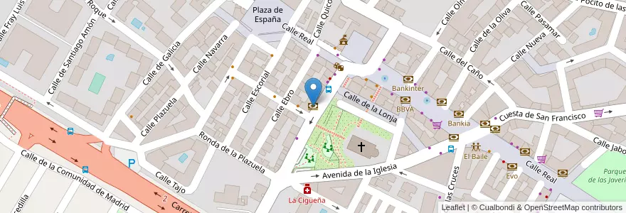 Mapa de ubicacion de Kutxabank en İspanya, Bask Bölgesi, Bizkaia, Bilboaldea, Getxo.