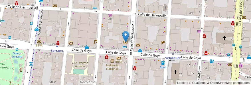 Mapa de ubicacion de Kutxabank en İspanya, Catalunya, Barcelona, Barcelonès, Barcelona.