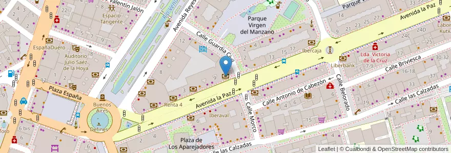 Mapa de ubicacion de Kutxabank en İspanya, Castilla Y León, Burgos, Alfoz De Burgos, Burgos.