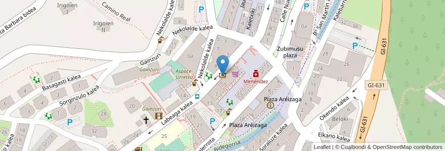 Mapa de ubicacion de Kutxabank en Испания, Страна Басков, Гипускоа, Goierri, Urretxu, Zumarraga.