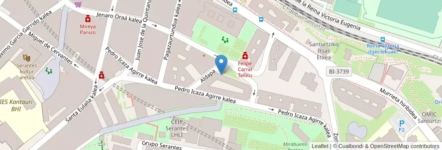 Mapa de ubicacion de Kutxabank en Испания, Страна Басков, Bizkaia, Bilboaldea, Santurtzi.