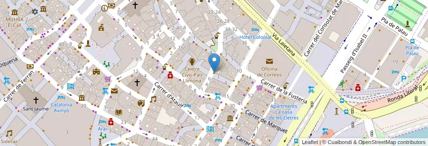 Mapa de ubicacion de Kynoto Sushi Bar en España, Catalunya, Barcelona, Barcelonès, Barcelona.