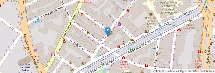 Mapa de ubicacion de Kytelers Inn en Espanha, Aragão, Saragoça, Zaragoza, Saragoça.