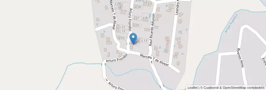 Mapa de ubicacion de L 19, 20 en Arjantin, Córdoba, Departamento Colón, Pedanía San Vicente, Municipio De Agua De Oro.