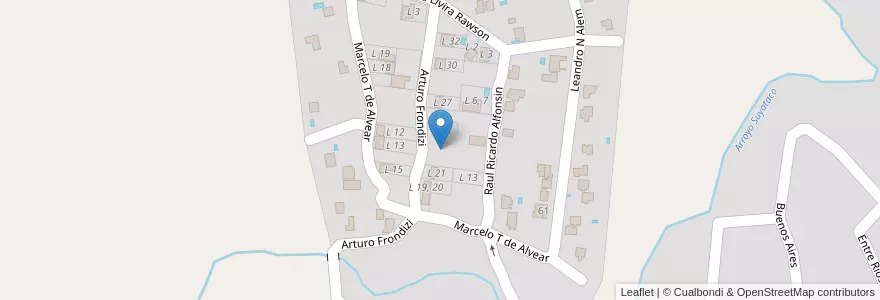 Mapa de ubicacion de L 23 en Arjantin, Córdoba, Departamento Colón, Pedanía San Vicente, Municipio De Agua De Oro.