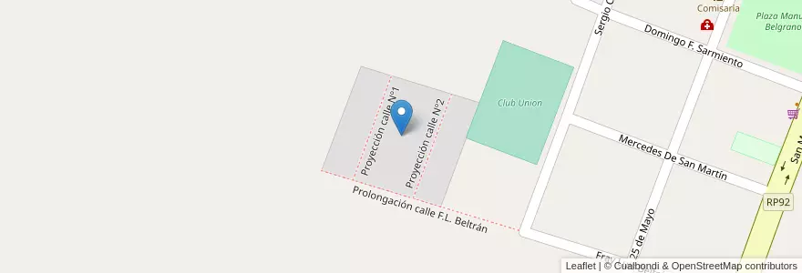 Mapa de ubicacion de L° Morassutti S. en الأرجنتين, تشيلي, Mendoza, Departamento Tunuyán, Distrito Vista Flores.