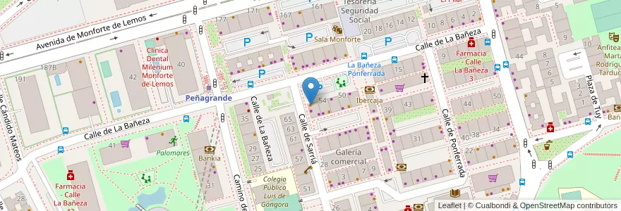 Mapa de ubicacion de La 13-14 en スペイン, マドリード州, Comunidad De Madrid, Área Metropolitana De Madrid Y Corredor Del Henares, Madrid.