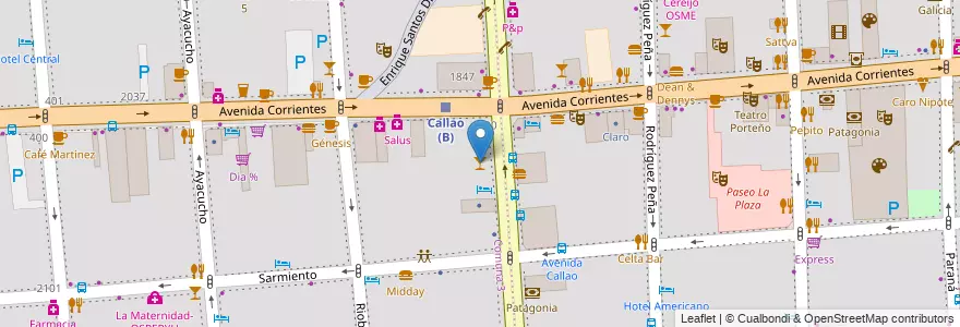 Mapa de ubicacion de La Academia, Balvanera en Arjantin, Ciudad Autónoma De Buenos Aires, Buenos Aires.