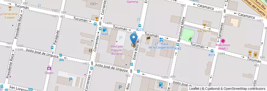 Mapa de ubicacion de La Academia del Broadway en Arjantin, Santa Fe, Departamento Rosario, Municipio De Rosario, Rosario.