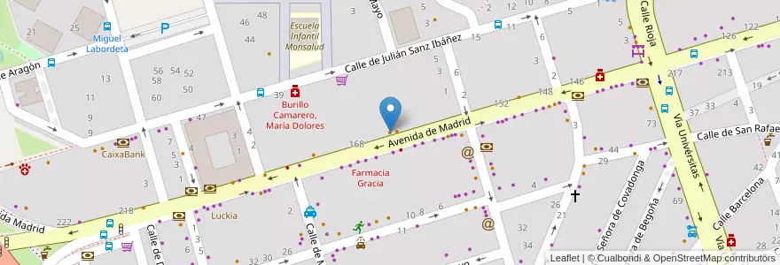 Mapa de ubicacion de La Alameda en スペイン, アラゴン州, サラゴサ, Zaragoza, サラゴサ.
