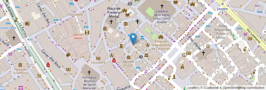 Mapa de ubicacion de La Alcoba Azul en Espanha, Catalunha, Barcelona, Barcelonès, Barcelona.