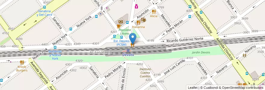Mapa de ubicacion de La Aldea, Villa Devoto en アルゼンチン, Ciudad Autónoma De Buenos Aires, ブエノスアイレス, Comuna 11.