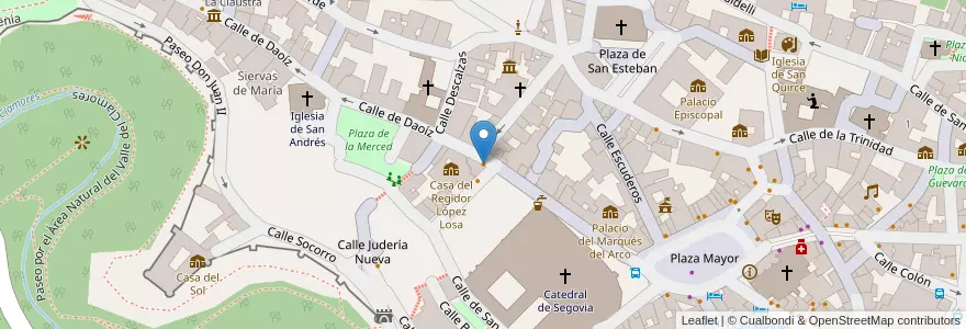 Mapa de ubicacion de La Almuzara en スペイン, カスティーリャ・イ・レオン州, Segovia, Segovia.