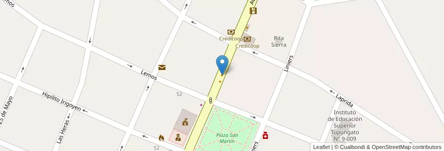 Mapa de ubicacion de La Amalia en アルゼンチン, チリ, メンドーサ州, Departamento Tupungato.
