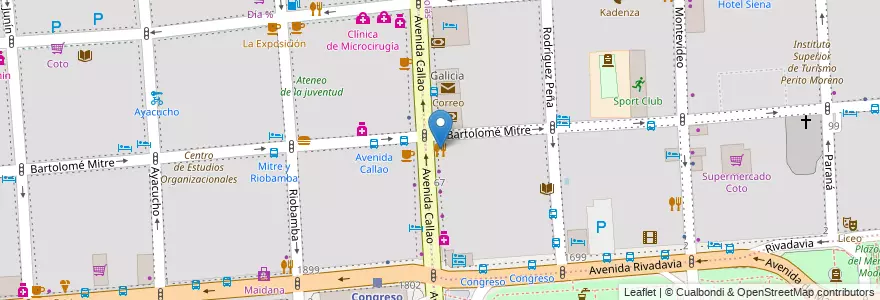 Mapa de ubicacion de La Americana, San Nicolas en الأرجنتين, Ciudad Autónoma De Buenos Aires, Buenos Aires.